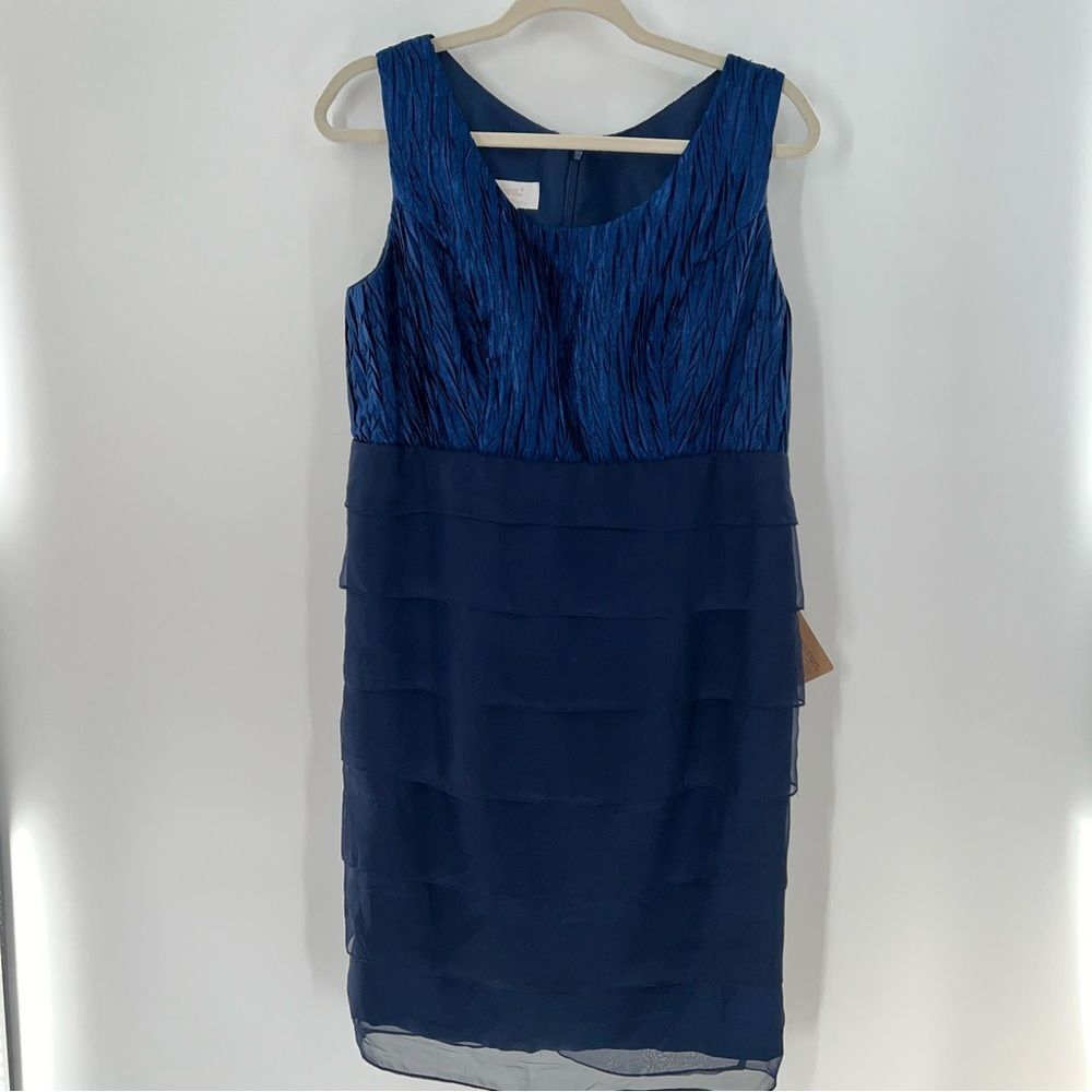 Light in the Box Formal Deep Blue Dress w/Tiered Skirt Textured Crimped Bodice
